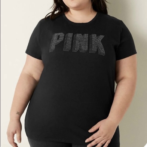 Victoria's Secret PINK Size XL M L Bling Short
Sleeved Tee SHINE SHORTS Outfit - Picture 4 of 12
